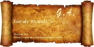 Garab Atanáz névjegykártya